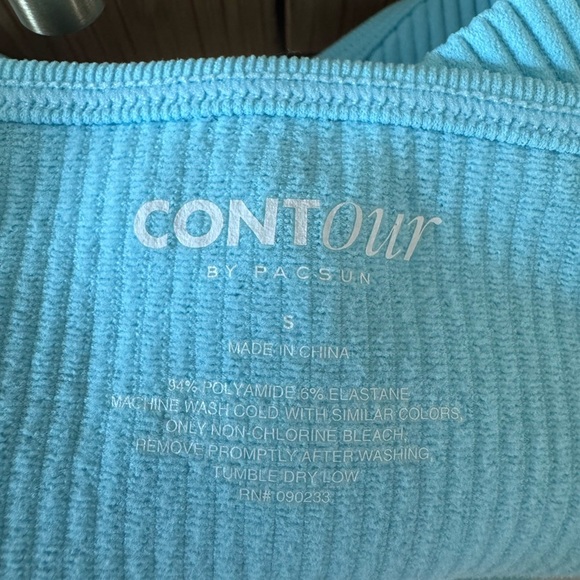 PacSun Sky Blue Ribbed halter Top - Picture 4 of 4